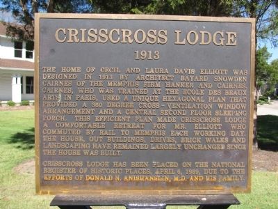 Crisscross Lodge Marker image. Click for full size.