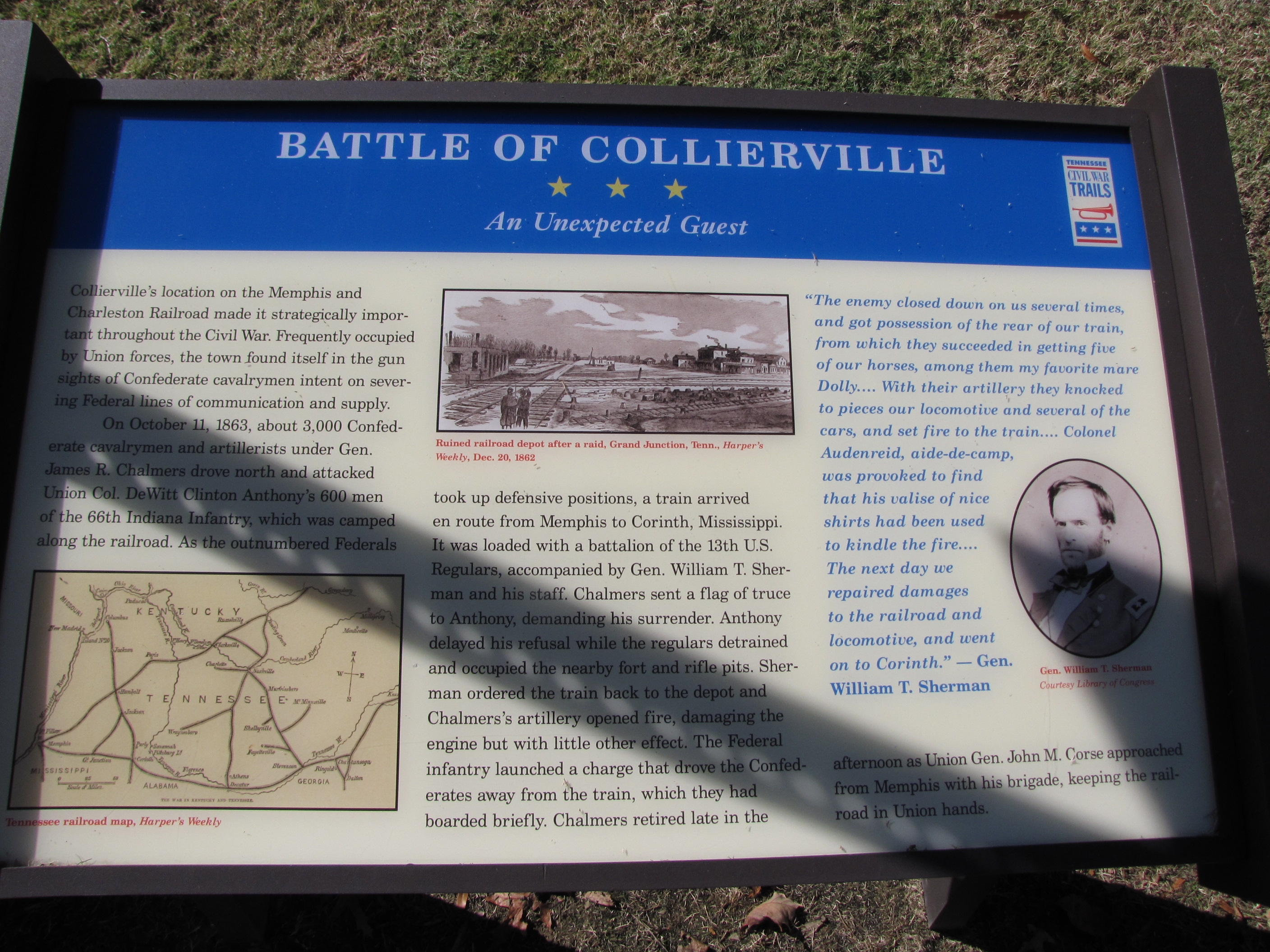 Battle of Collierville Marker