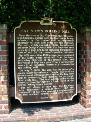 Bay View's Rolling Mill Marker image. Click for full size.
