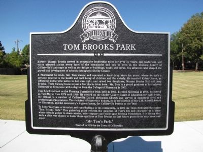 Tom Brooks Park Marker image. Click for full size.