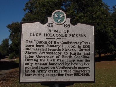 Home of Lucy Holcombe Pickens Marker image. Click for full size.