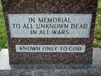 Unknown Soldier Monument Marker. Click for full size. Unknown Soldier Monument Marker image. Click for full size.