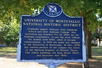 University Of Montevallo National Historic District Marker image. Click for full size.