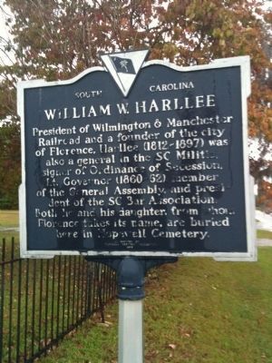 William W. Harllee Marker image. Click for full size.