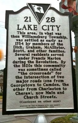 Lake City Marker (front). Click for full size. Lake City Marker (front) image. Click for full size.