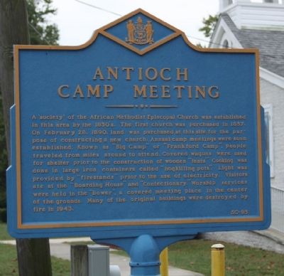 Antioch Camp Meeting Marker image. Click for full size.