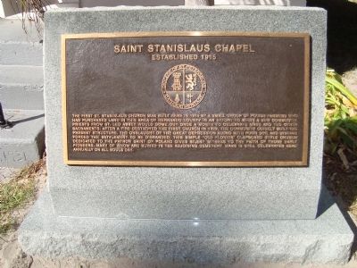 Saint Stanislaus Chapel Marker image. Click for full size.