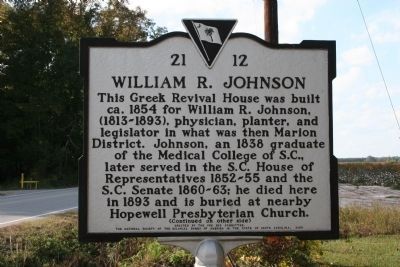 William R. Johnson House Marker image. Click for full size.