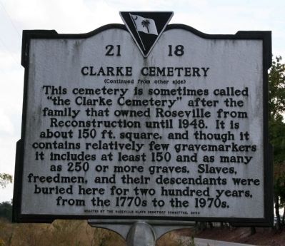 Clarke Cemetery Marker image. Click for full size.