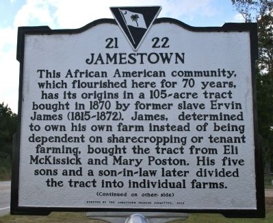 Jamestown Marker (front) image. Click for full size.