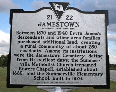 Jamestown Marker (reverse) image. Click for full size.