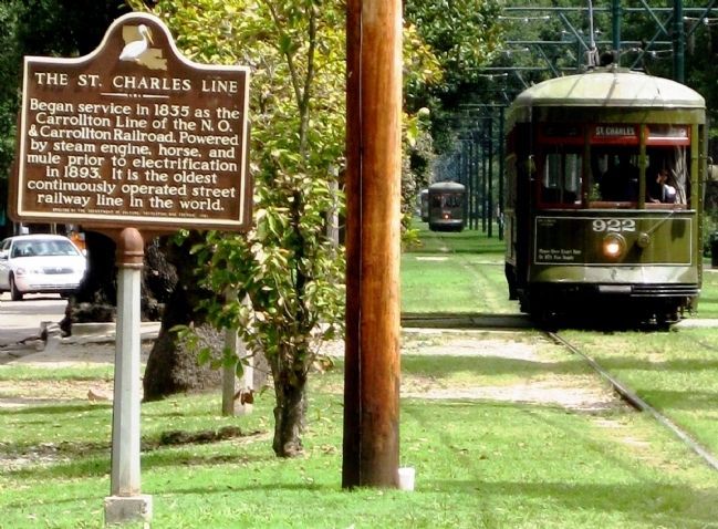The St. Charles Line and Marker image. Click for full size.