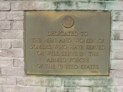 Somers Veterans Monument. Click for full size. Somers Veterans Monument image. Click for full size.