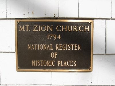 Mt. Zion Church Marker image. Click for full size.