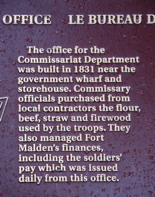 The Commissariat Office Marker image. Click for full size.