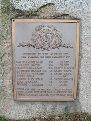 Mohegan Lake School World War I Memorial image. Click for full size.