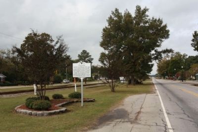 Eastover Marker, looking west along Main Street image. Click for full size.