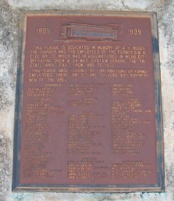 Southwest Missouri Electric Railway Company Marker image. Click for full size.