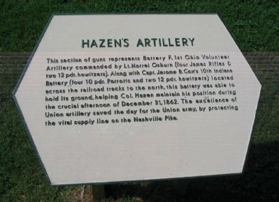 Hazen's Artillery Marker image. Click for full size.