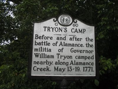 Tryons Camp Marker image. Click for full size.