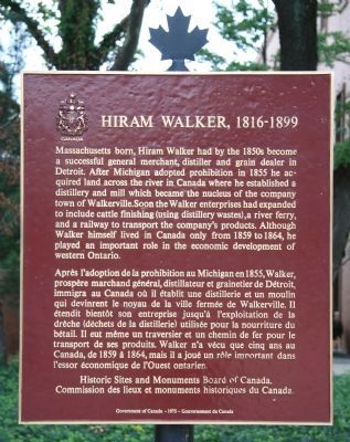 Hiram Walker Marker image. Click for full size.