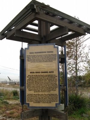 Delta Transmission Towers/Delta Cross Channel Gates Marker image. Click for full size.