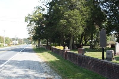 Blackwater Presbyterian Church Marker, looking east along County Road 54, Omar Road image. Click for full size.