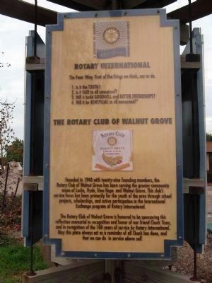 Rotary Club of Walnut Grove Sponsorship Marker image. Click for full size.