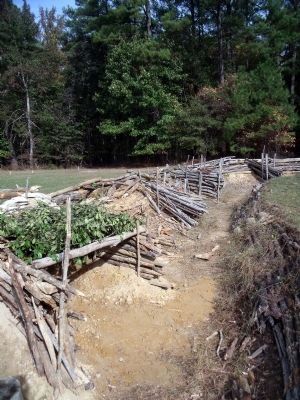 Siege Encampment Exhibit - Picket Trench.. Click for full size. Siege Encampment Exhibit - Picket Trench. image. Click for full size.