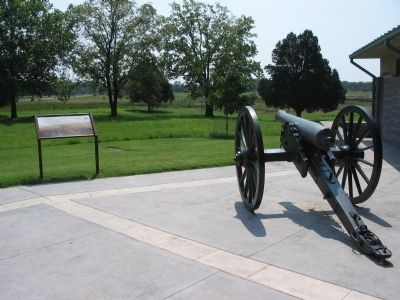 Marker and Cannon Overlooking the Battlefield image. Click for full size.