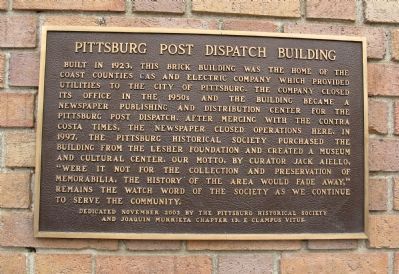 Pittsburg Post Dispatch Building Marker image. Click for full size.