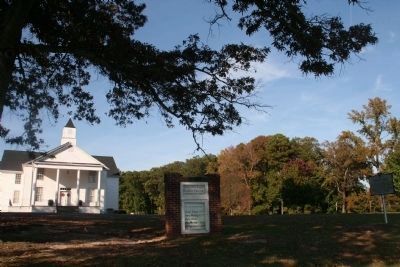 Padgett's Creek Baptist Church and Marker image. Click for full size.