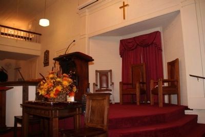 Padgett's Creek Baptist Church Pulpit image. Click for full size.