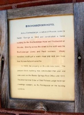 Bischosberger Hotel Marker image. Click for full size.