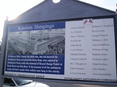 Kinston Hangings Marker image. Click for full size.