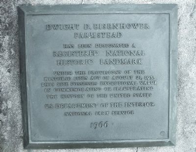 Dwight D. Eisenhower Farmstead Marker image. Click for full size.
