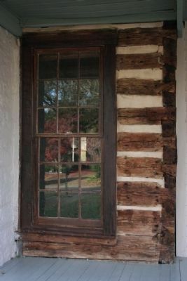 Original log walls of the Reed House. image. Click for full size.