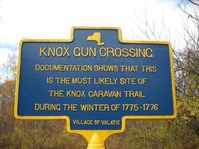 Knox Gun Crossing Marker. Click for full size. Knox Gun Crossing Marker image. Click for full size.