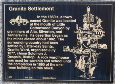 Granite Settlement Marker. Click for full size. Granite Settlement Marker image. Click for full size.