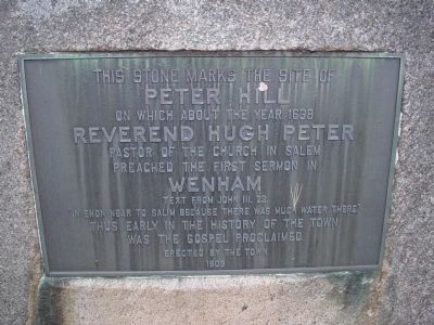 This stone marks the site of Peter Hill image. Click for full size.