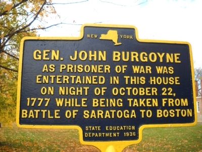 Gen. John Burgoyne Marker image. Click for full size.