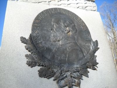 Relief Image of Maj. Gen. John Sedgwick from Monument image. Click for full size.
