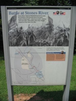 Battle at Stones River Marker. Click for full size. Battle at Stones River Marker image. Click for full size.