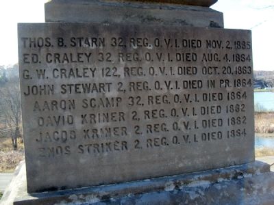 Civil War Monument Marker. Click for full size. Civil War Monument Marker image. Click for full size.