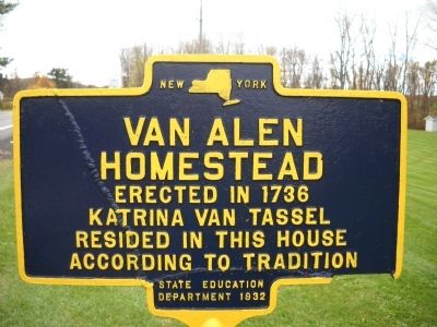 Van Alen Homestead Marker image. Click for full size.