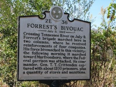 Forrest's Bivouac Marker. Click for full size. Forrest's Bivouac Marker image. Click for full size.