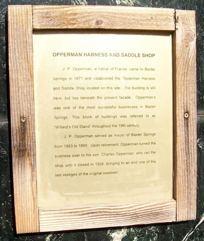 Opperman Harness and Saddle Shop Marker