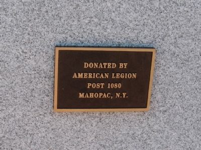 Donation Plaque image. Click for full size.
