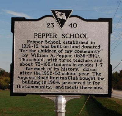 Pepper School Marker image. Click for full size.