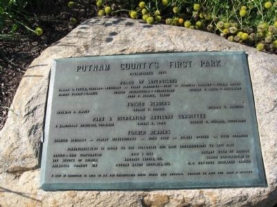 Putnam County's First Park Marker image. Click for full size.
